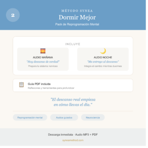 Pack 2 de reprogramación mental para mejorar el sueño con audios guiados para mañana y noche